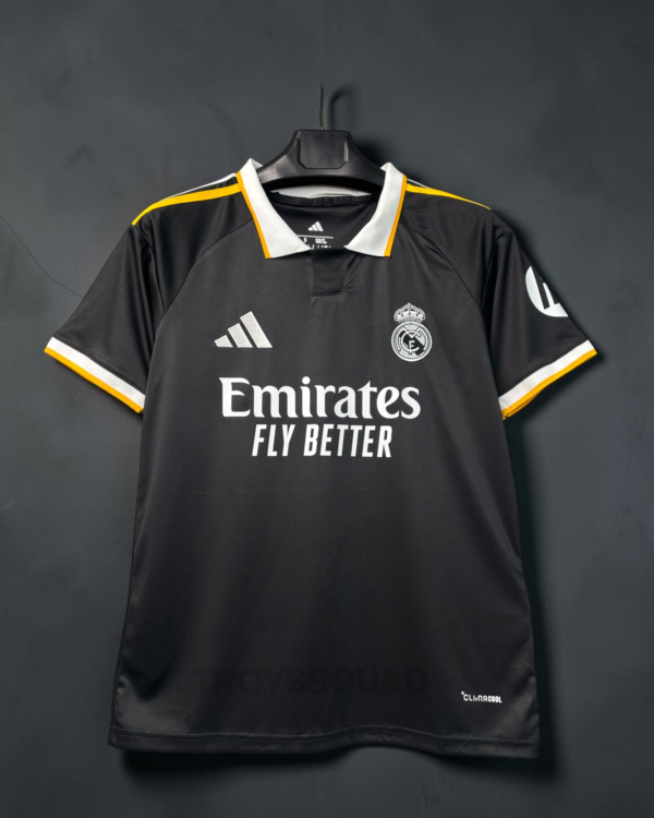 Real Madrid Black Yellow Polo Real Madrid Black and Yellow Polo