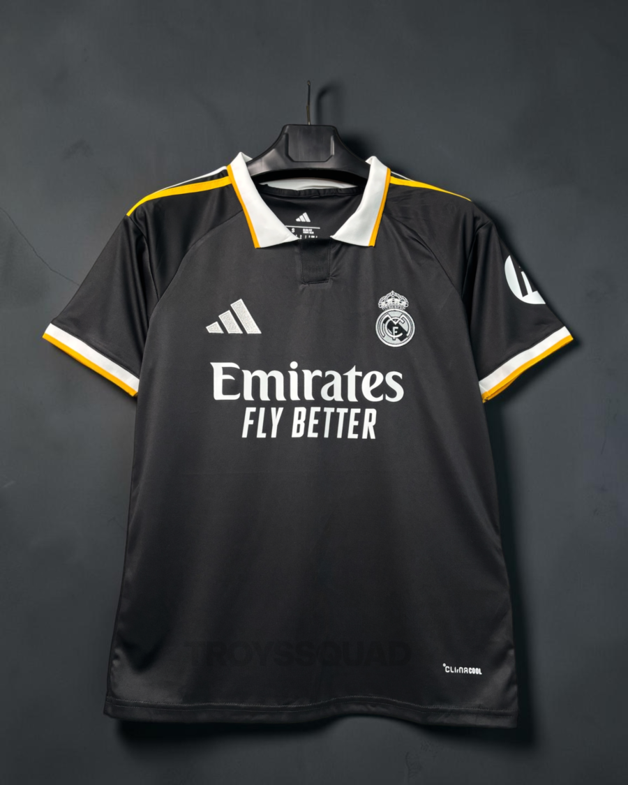 Real Madrid Black Yellow Polo Real Madrid Black and Yellow Polo