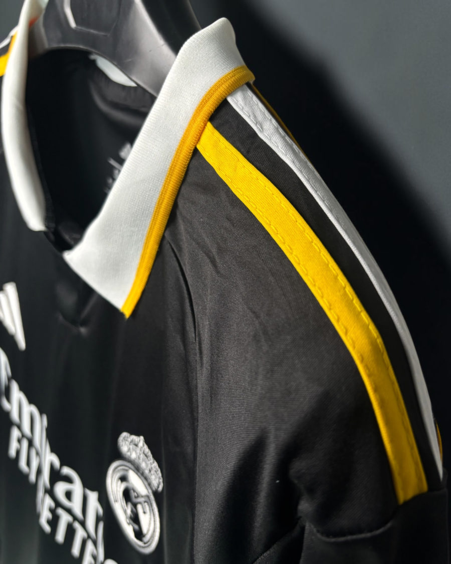 Real Madrid Black Yellow Polo.-2 Real Madrid Black and Yellow Polo
